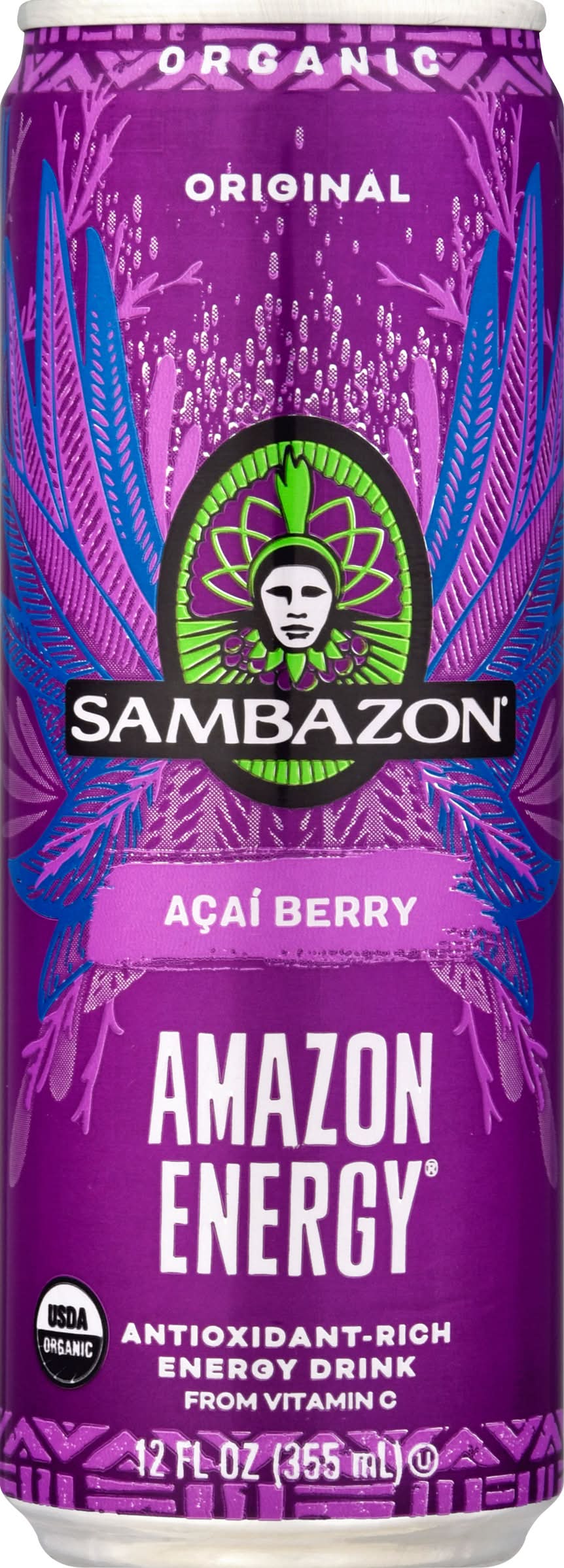 Sambazon Amazon Energy Organic Drink, Acai Berry (12 fl oz)