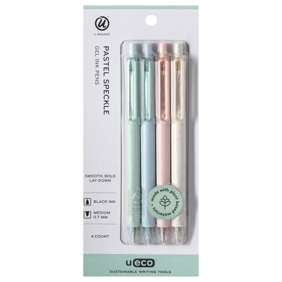 U Brands U-Eco Pastel Speckle Black Ink Gel Ink Pens