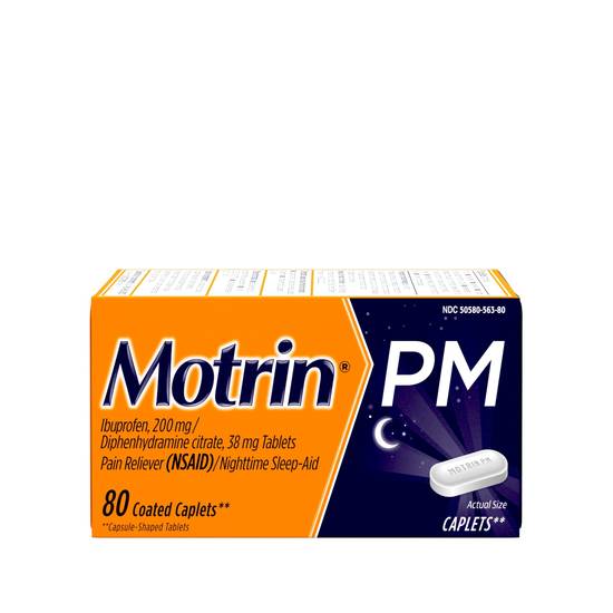 Motrin PM Pain Reliever/Nighttime Sleep-Aid Coated Caplets, 20 CT