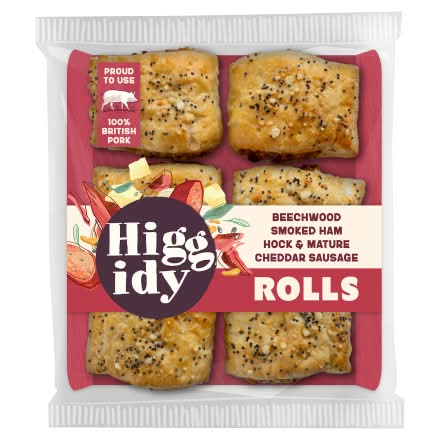 Higgidy Family Kitchen Ham Hock & Cheddar Sausage Rolls (160g)