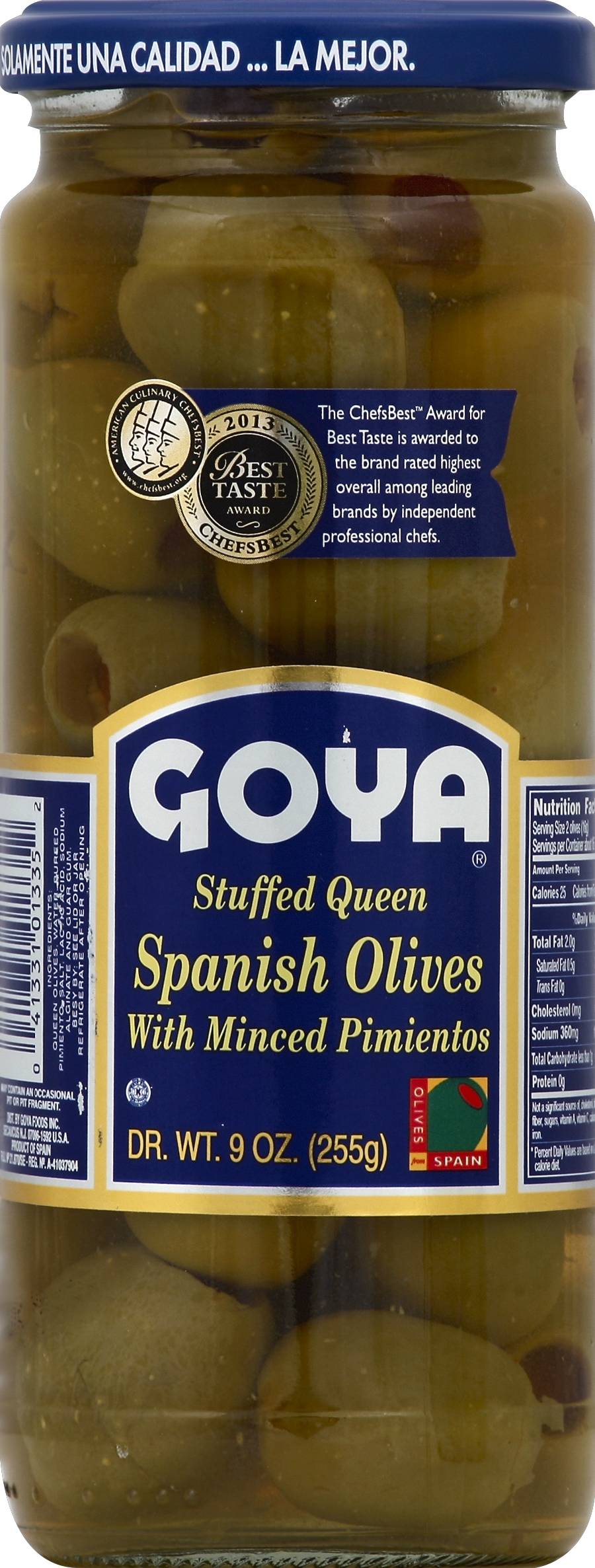 Goya Stuffed Queen Spanish Olives With Minced Pimientos (9 oz)