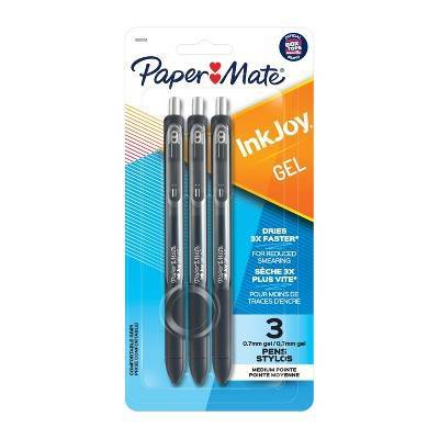 Paper Mate Ink Joy Gel Pens Medium Tip, Black (3 ct)