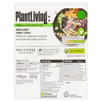 Waitrose Plant Living Organic Firm Tofu