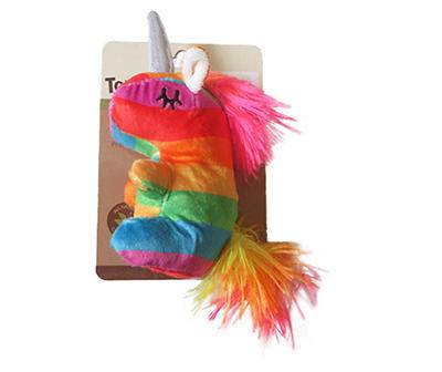 Rainbow Unicorn Plush Cat Toy