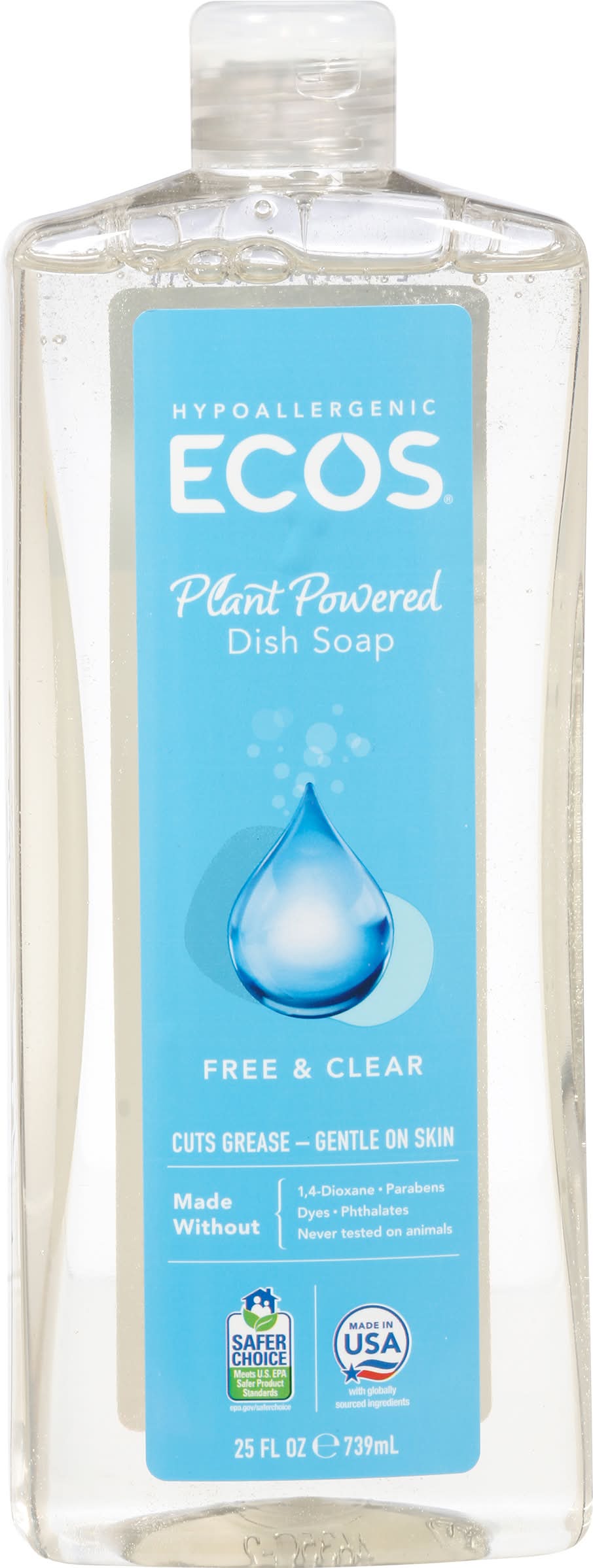 ECOS Plant Powered Free & Clear Dish Soap (25 fl oz)