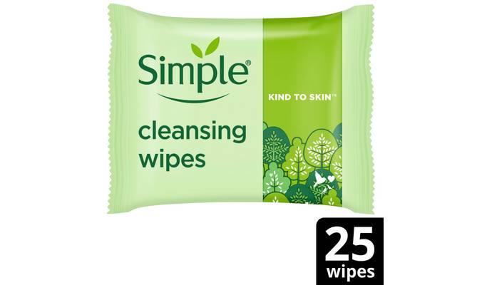 Simple Kind to Skin Cleansing Wipes Biodegradable 25 PC