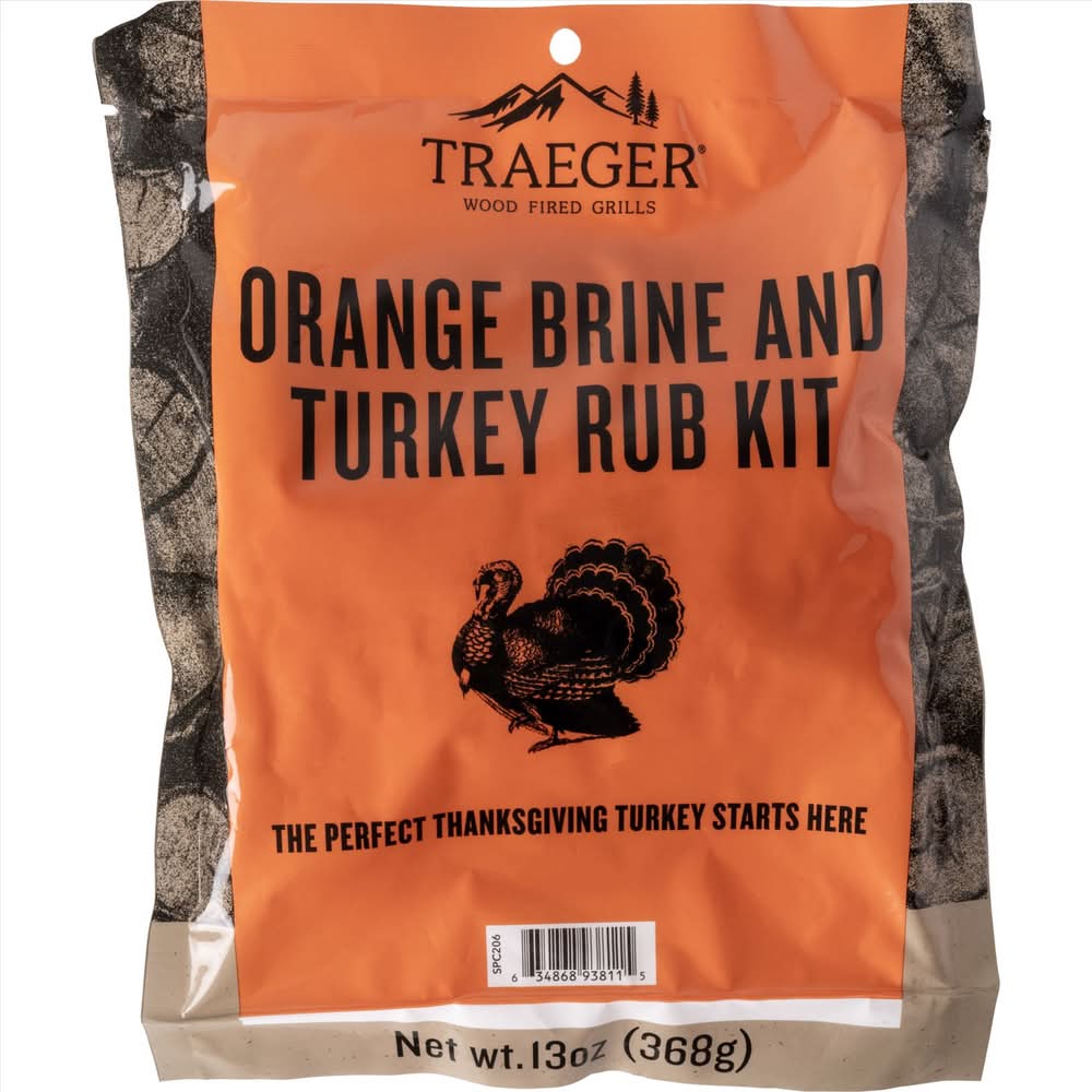 Traeger Orange Brine And Turkey Rub Kit 13 Oz