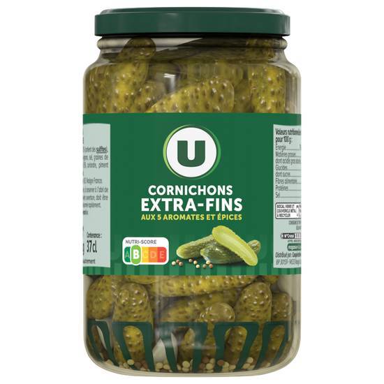 Les Produits U - Cornichons extra-fins (185g)