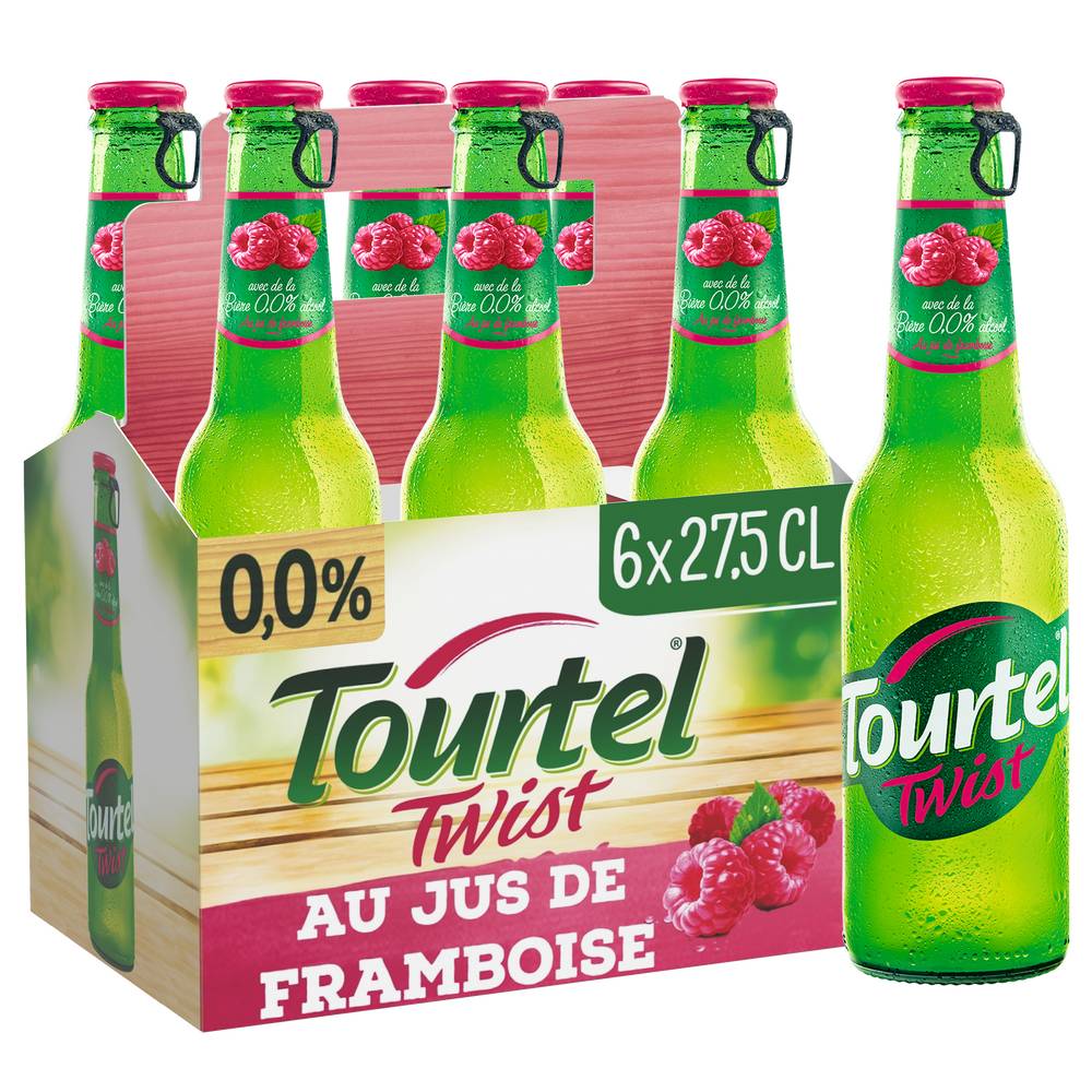 Tourtel - Bière sans alcool à base de bière au jus de framboise (6 pièces, 275 ml)
