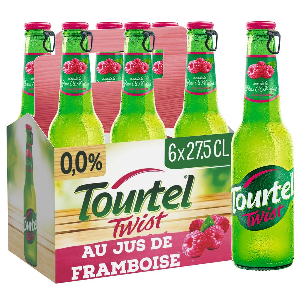 Tourtel - Bière sans alcool à base de bière au jus de framboise (6 pièces, 275 ml) (6 x 275ml)