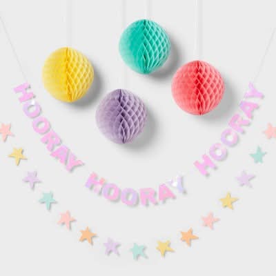 Spritz Pastel Honeycomb & Garland Kit (6 ct)