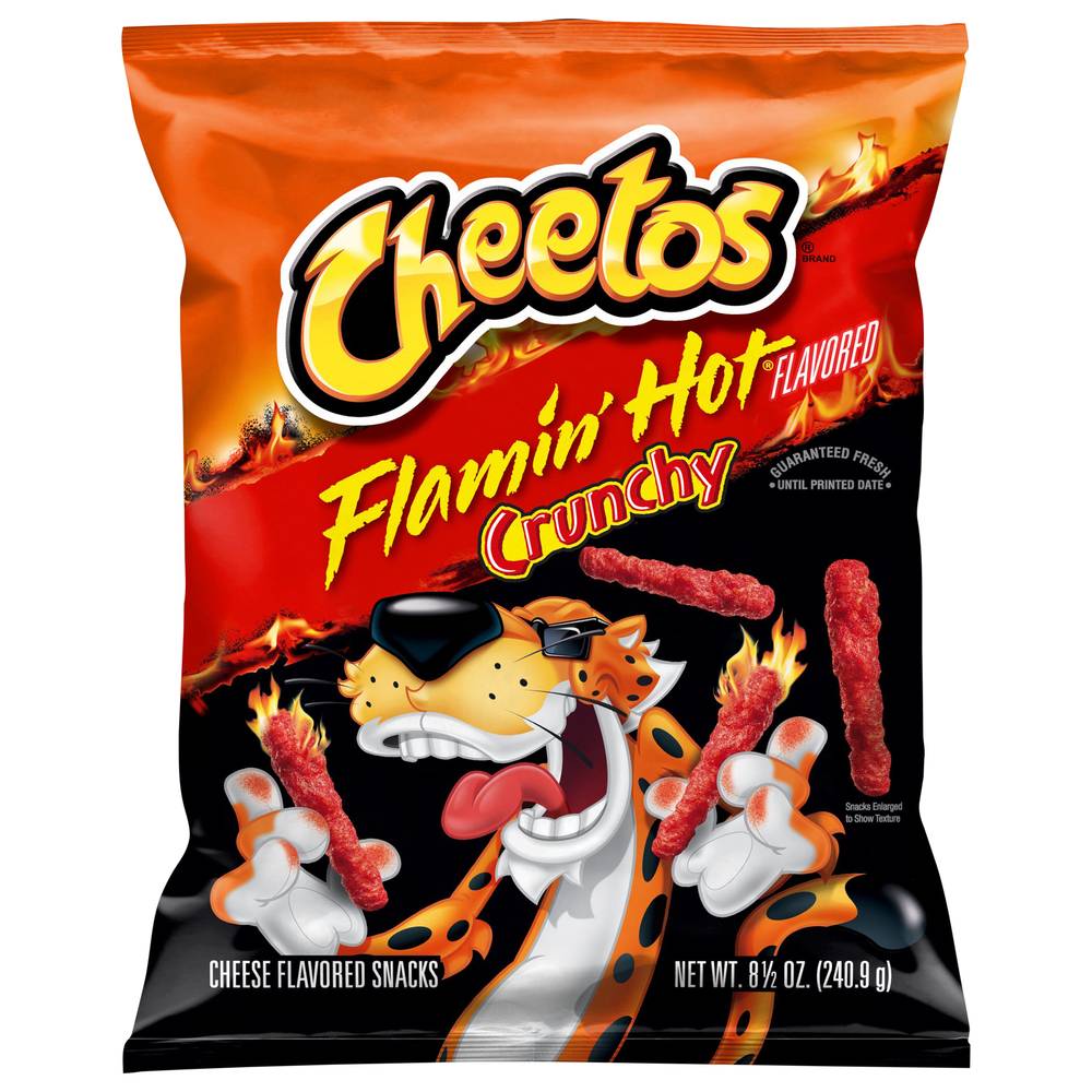 Cheetos Crunchy Snacks, Flamin' Hot-Cheese (8.5 oz)