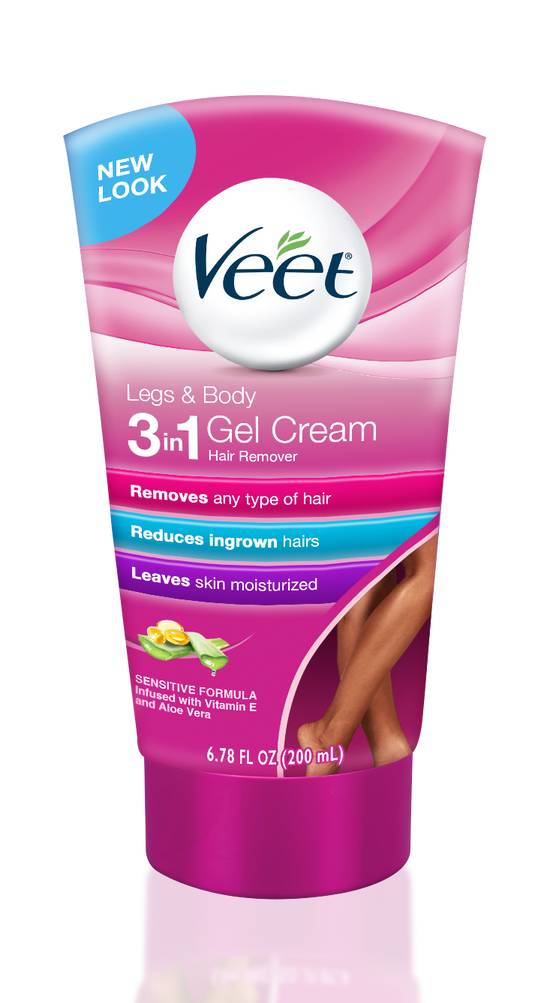 Veet Legs & Body Hair Remover Gel Cream Sensitive Formula (6.78 oz)