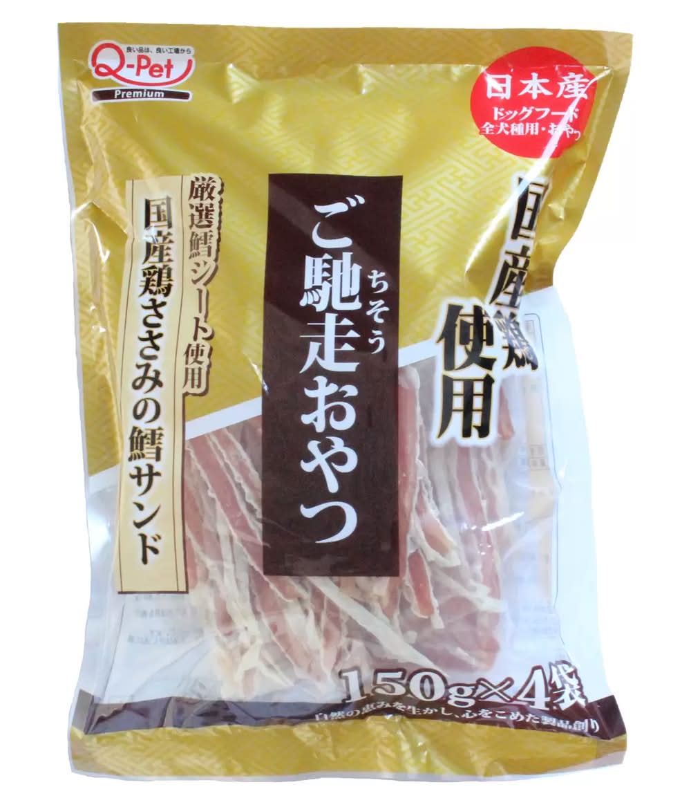ご馳走おやつ 国産鶏ささみ鱈サンド 150ｇ X 4パック