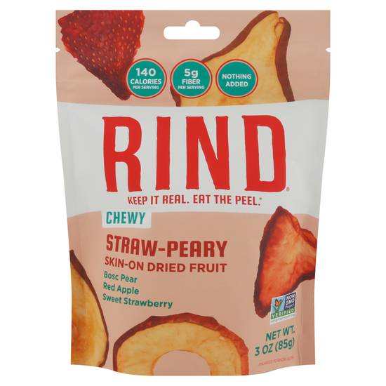 Rind Snacks Chewy Skin-On Straw-Peary Dried Fruit