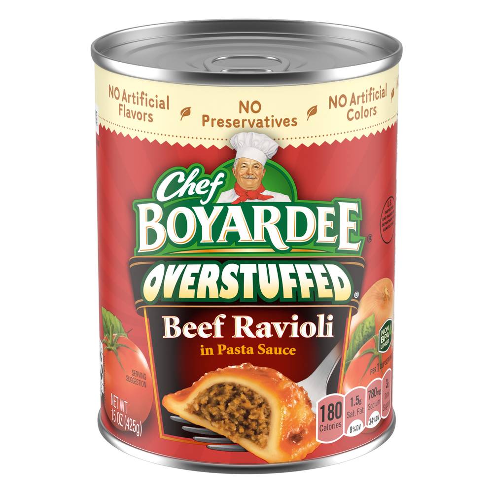 Chef Boyardee Overstuffed Beef Ravioli in Pasta Sauce