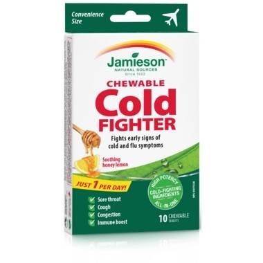 Jamieson Cold Fighter Honey Lemon Chewable Tablets (10 units)
