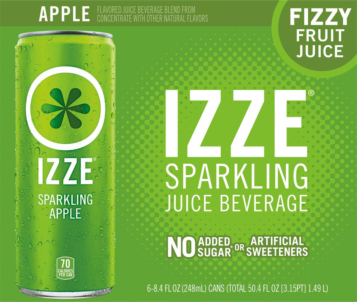 Izze Sparkling Juice Beverage (6 pack, 8.4 fl oz) (apple )