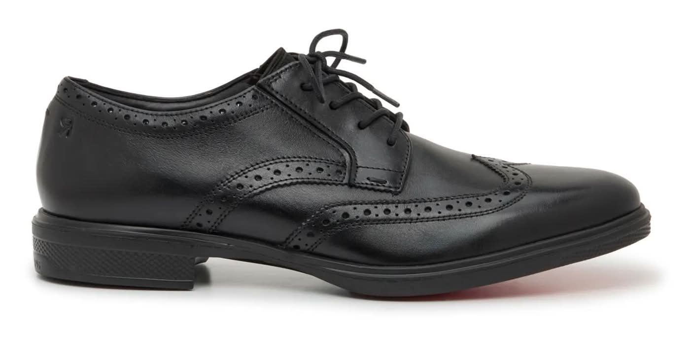 Rockport Black Leather Brogue Derby Oxfords Rockport Garett Wingtip Mens Black Wide Oxfords Wingtip  main image 2