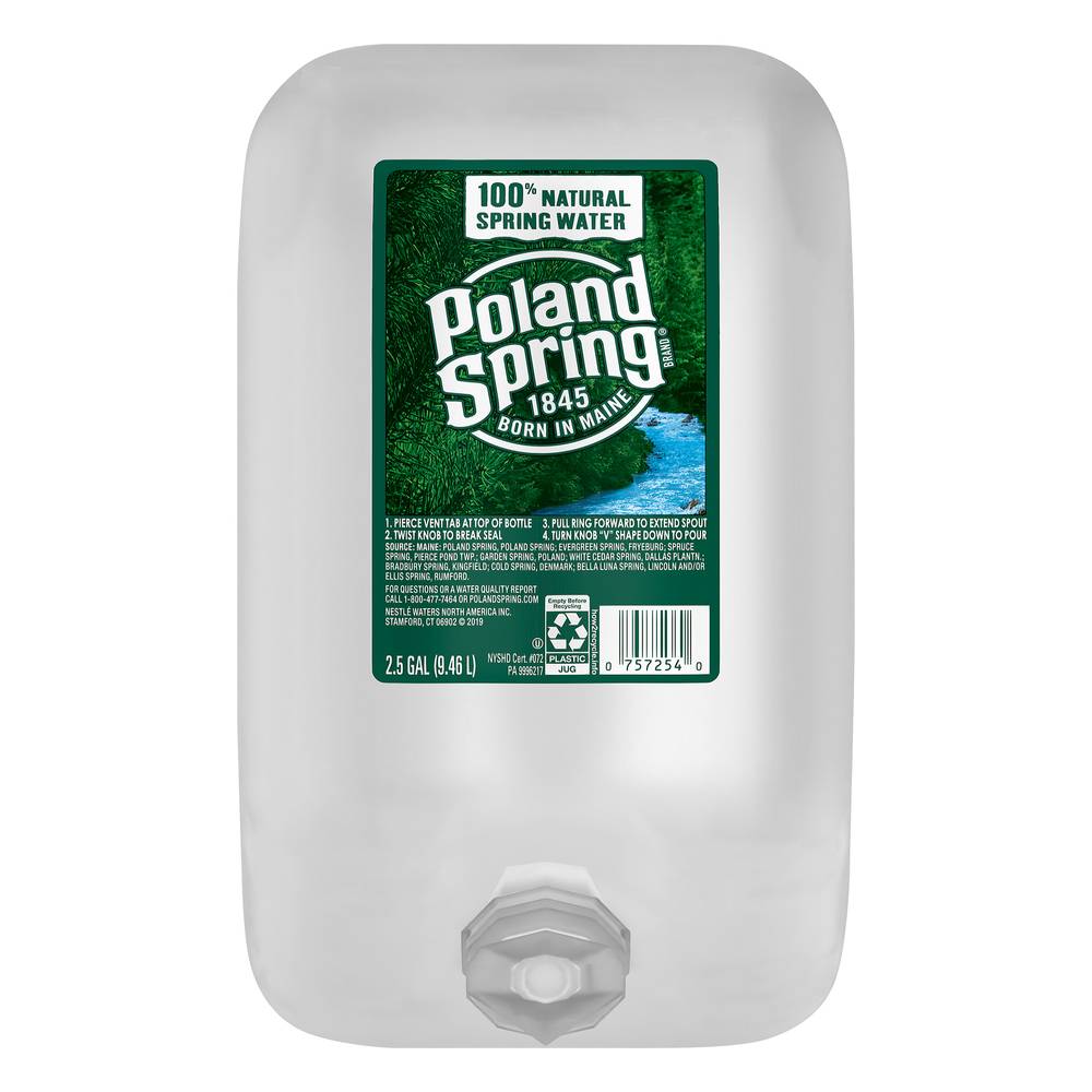 Poland Spring 100% Natural Spring Water (2.5 gal)