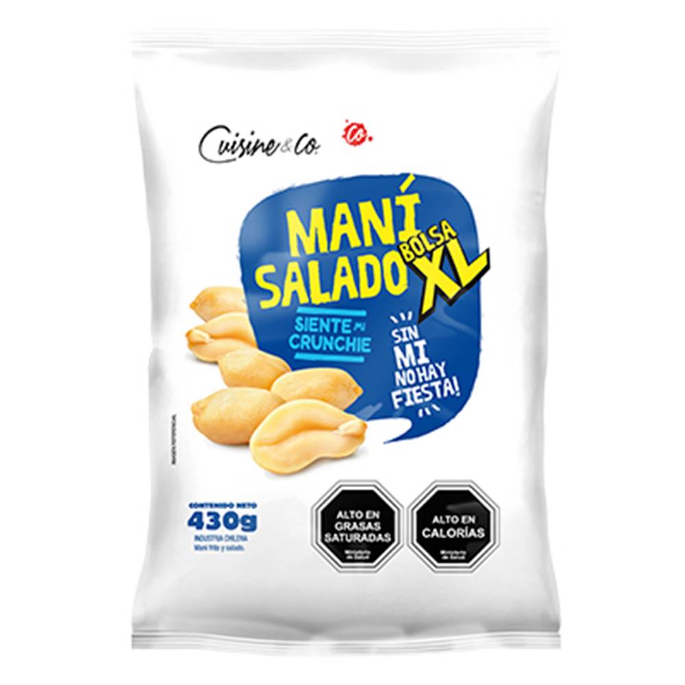 Cuisine & co maní salado xl (bolsa 430 g)