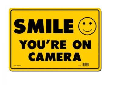 Lynch Signs - #W-15 "Smile You're On Camera" Sign, 10x14" (1 Unit per Case)