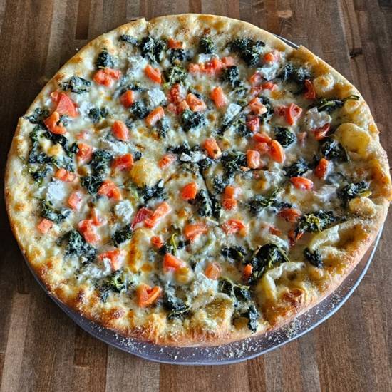 10" White Spinach Tomato Ricotta Pizza