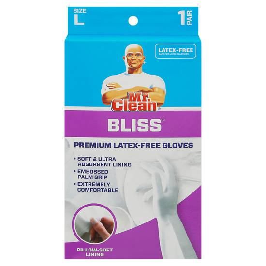 Mr. Clean Bliss Premium Latex-Free Large Gloves (1 pair)