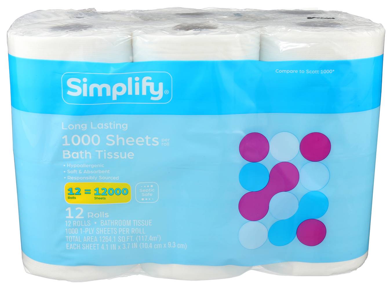 Simplify Bathroom Tissue - 12 pk