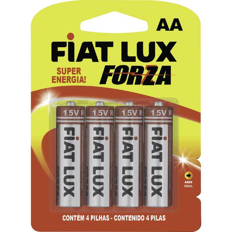 Fiat lux pilha comum aa forza (4 un)