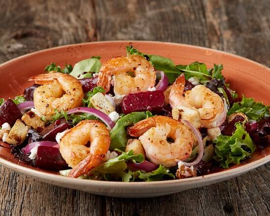 Shrimp Beet and Goat Cheese Salad