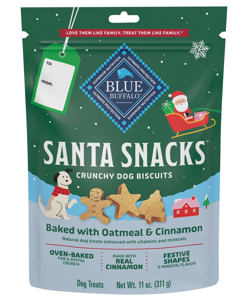 Blue Buffalo Santa Snacks Crunchy Dog Biscuits (11 oz)