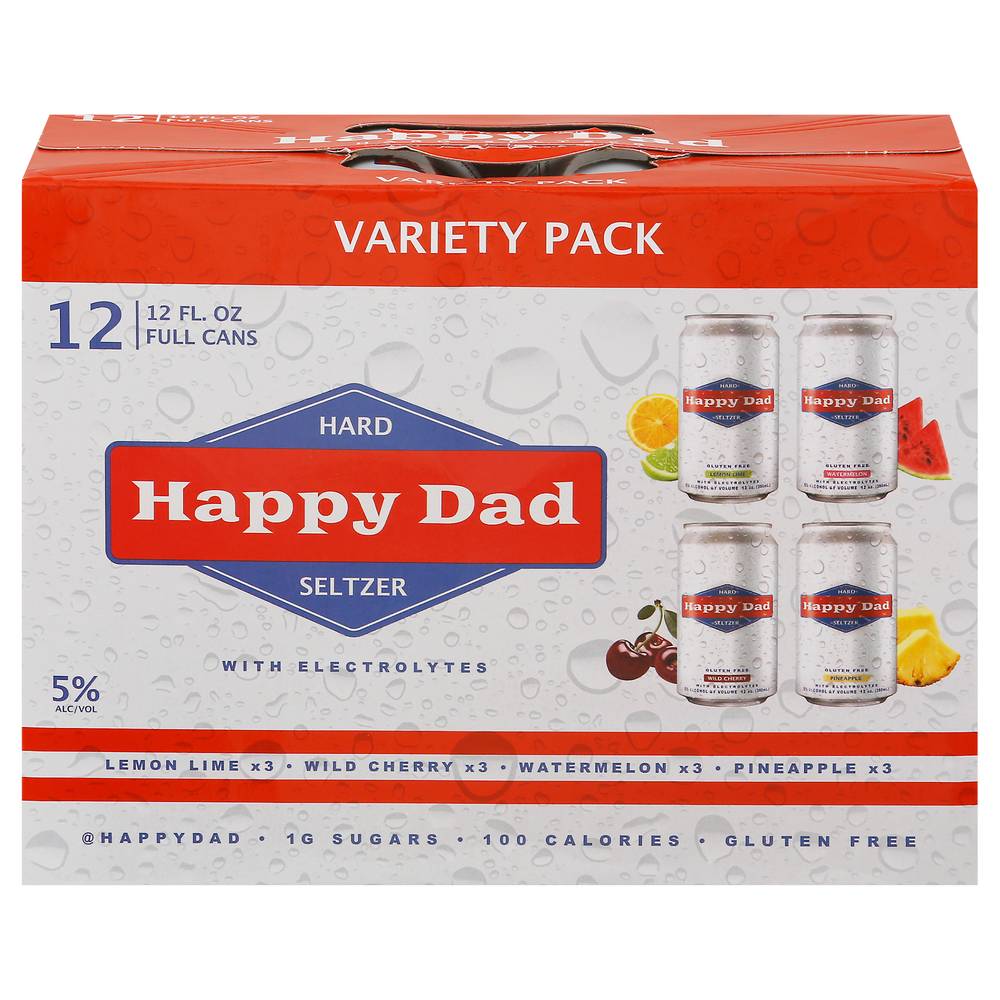 Happy Dad Hard Seltzer Variety pack (12 x 12 fl oz)