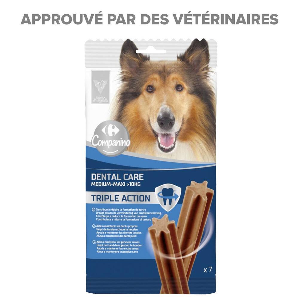 Carrefour Companino - Récompense pour chien medium sticks dental care (180g)