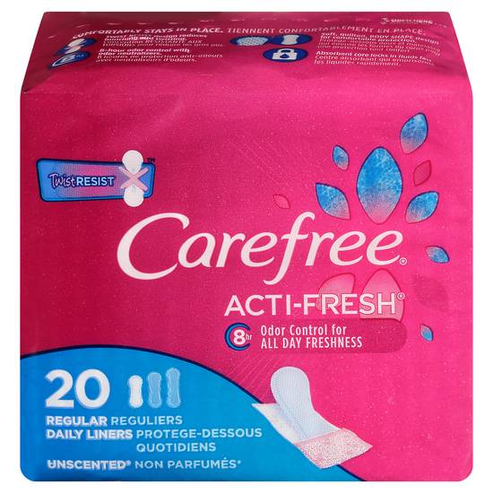 Carefree Acti-Fresh Regular Unscented Liners