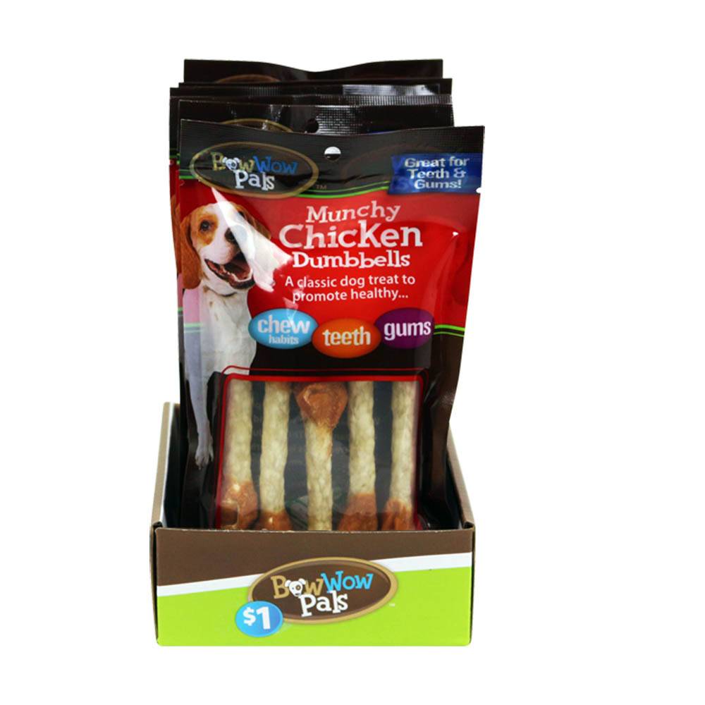 Bow Wow Munchy Chicken Dumbbells (5 ct)