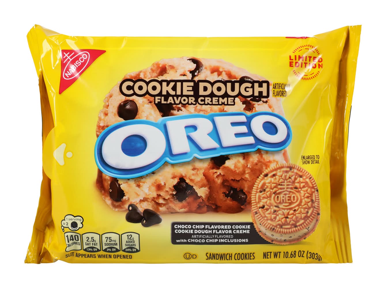 Oreo Limited Edition Cookie Dough Flavored Sandwich Cookies 10.68oz Cookie Dough