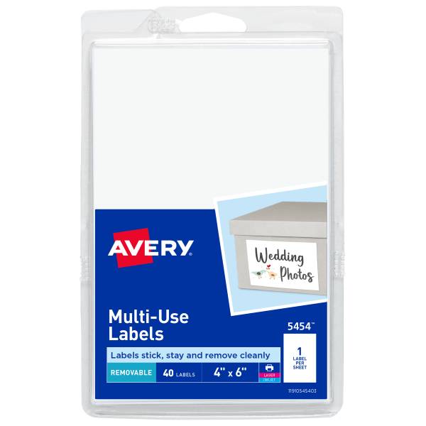 Avery White Removable Multi-Use Labels (40 pack)