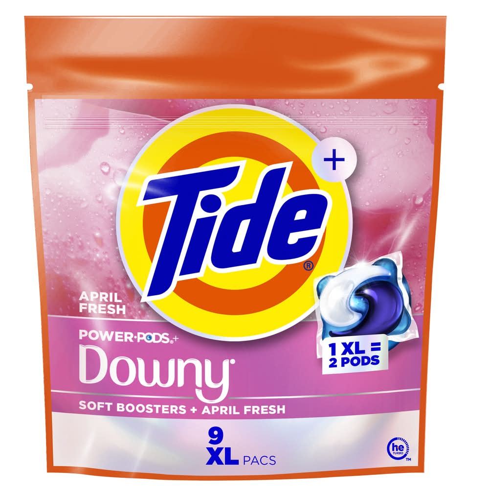 Tide Power Pods With Downy Laundry Detergent, April Fresh (14 oz, 9 ct)