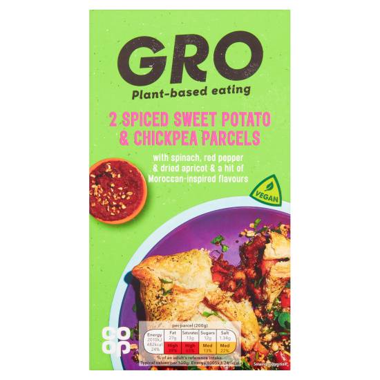 Co-Op Gro Spiced Sweet Potato & Chickpea Parcels 2 X 200g (400g)