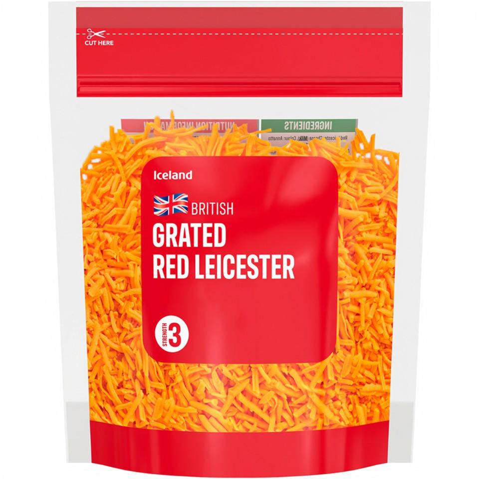 Iceland 250g Grated Red Leicester