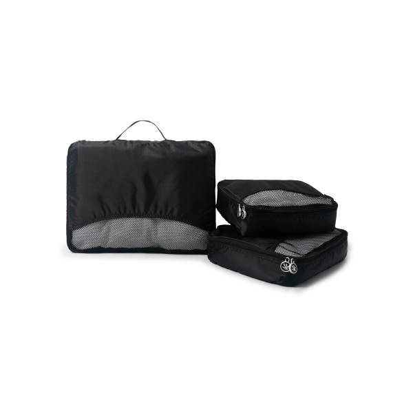Gecko Optivate Packing Cubes, 3 Piece, Black