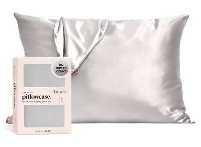 Kitsch Queen Size Satin Standard Pillowcase, Silver
