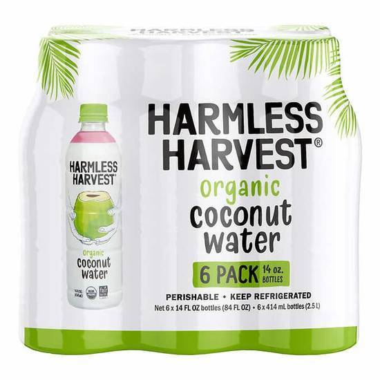 Harmless Harvest Organic Coconut Water (6 ct, 14 fl oz)