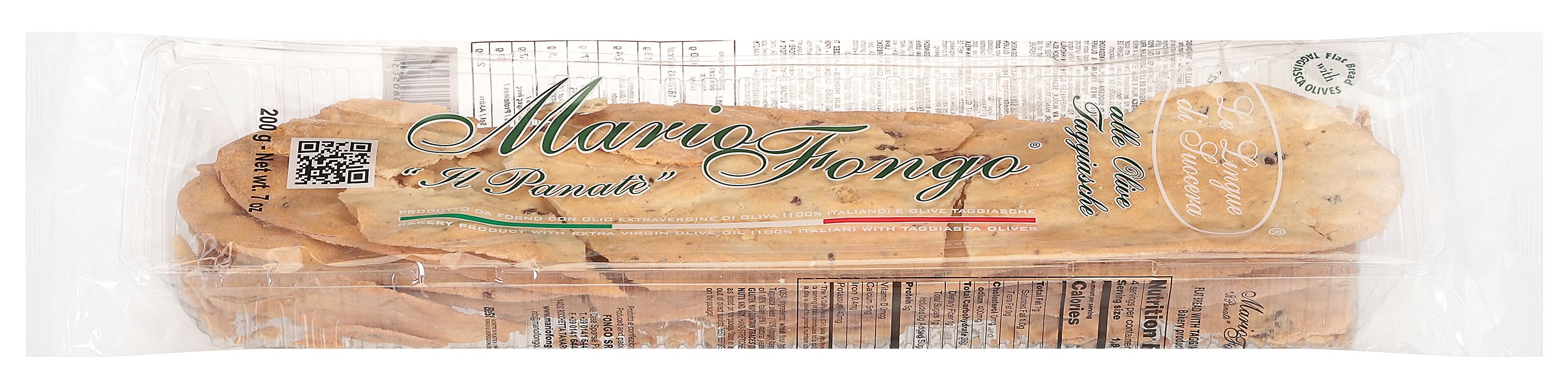 Mario Fongo With Taggiasca Olives Flat Bread (7 oz)