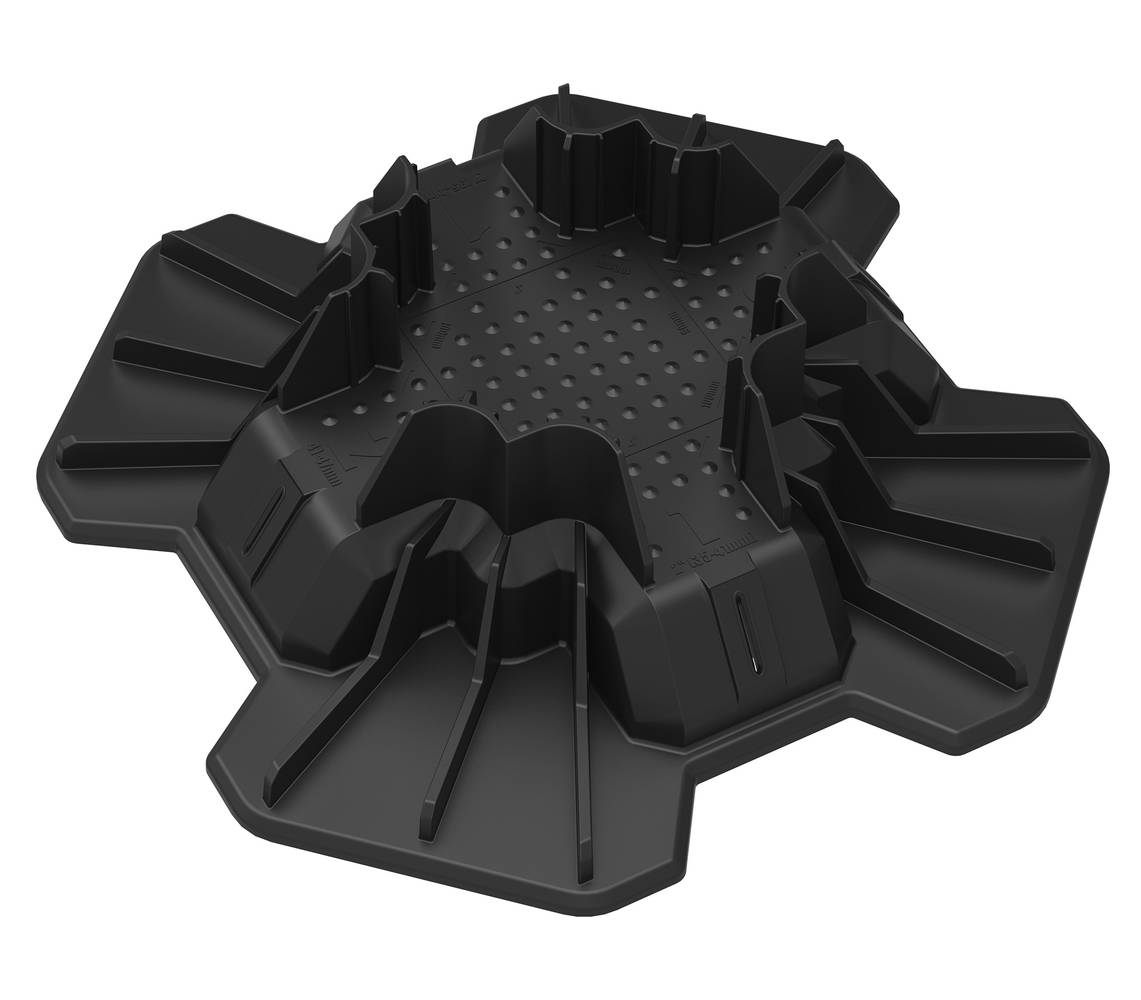TuffBlock 2-1/2-in Black Plastic Deck support | TUFFB01