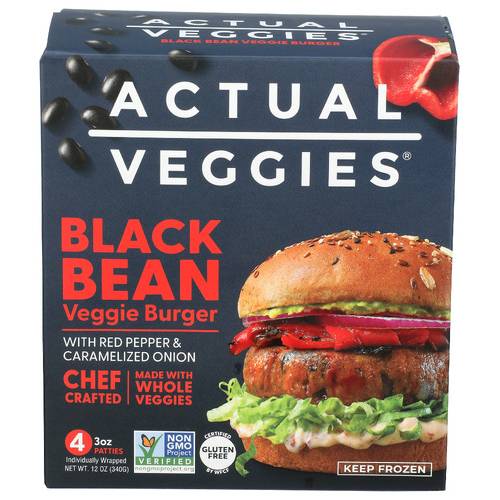 Actual Veggies Black Bean Veggie Burgers