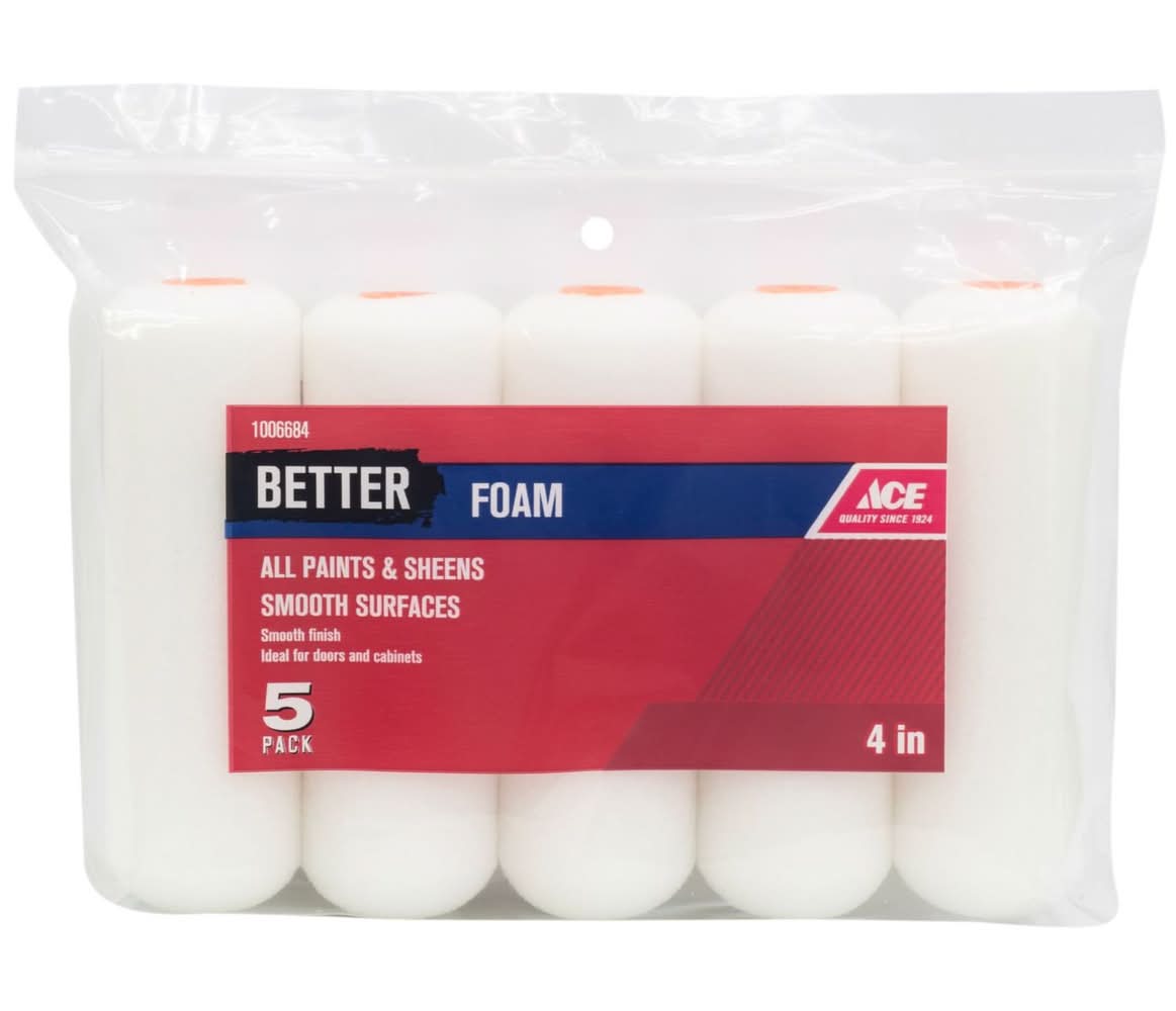 ACE Better Foam 4 In. W Mini Paint Roller Cover 5 Pk