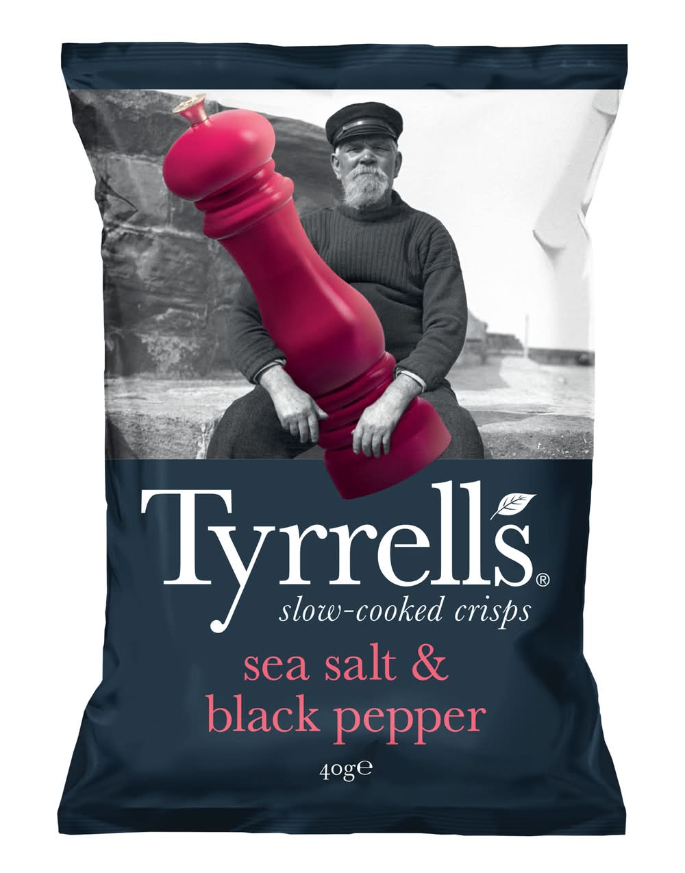Tyrrell's - Chips au sel de mer et poivre noir concassé (40g)