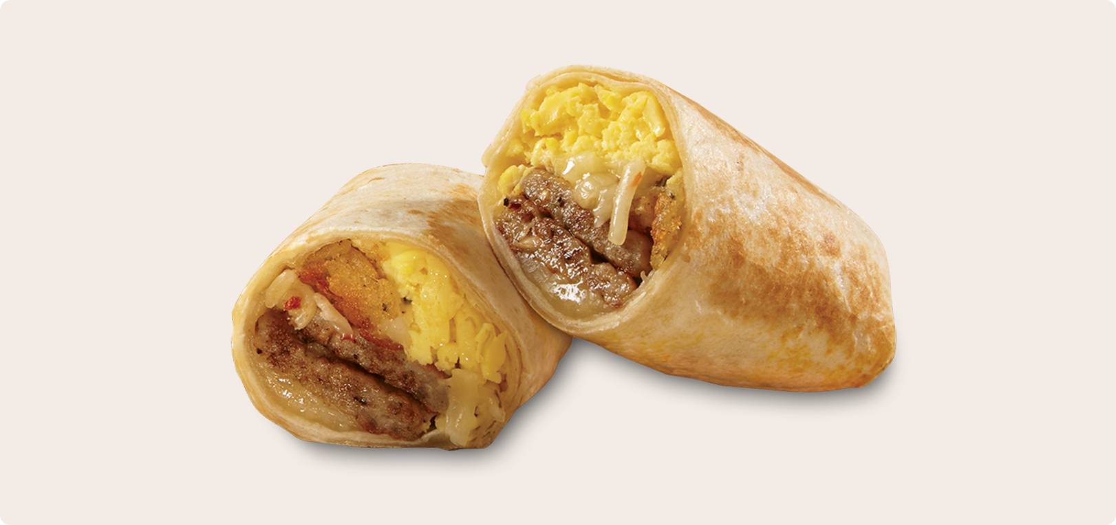 Sausage, Egg, & Cheese with Spuds Burrito